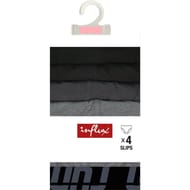 Lot de 4 slips unis homme 2305 GRIS/ANT/NOIR/NOIR T3
