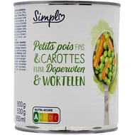 Simpl Petits pois carottes très fins 530g