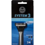 Carrefour men rasoir tête pivotante systeme3