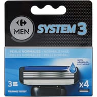 Carrefour men recharges lames Sport G3 x4