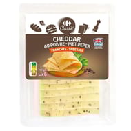 Carrefour Classic' fromage cheddar au poivre 160g