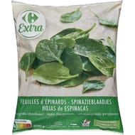 Carrefour extra feuilles d'épinards 600g