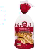 Carrrefour classic' 10 pains au lait aux pépites de chocolat au lait 350g