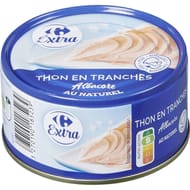 Carrefour extra thon en tranches albacore au naturel 140g
