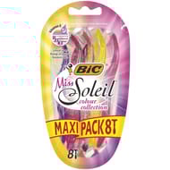 Bic rasoirs jetables feminins miss soleil color maxipack x8