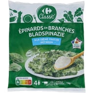 Carrefour classic' épinards à la crème fraîche 1kg