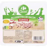 Carrefour Classic' allumettes de bacon fumées x2-200g