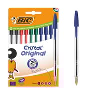 Bic 10 stylos bille cristal pte moyenne