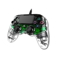 Manette ps4 filaire transparente verte