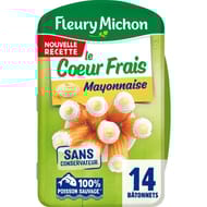 Fleury Michon 14 bâtonnets surimi coeur frais mayonnaise 224g