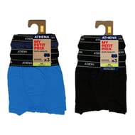 Lot 3 boxers garçon ligne My petit prix Athena BLEU VERDA 12 ANS