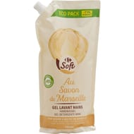 Carrefour soft recharge gel lavant mains savon de marseille 750ml