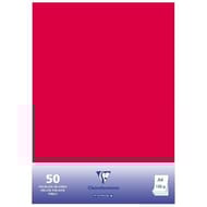 Clairefontaine 50 feuilles papier couleur 21x29.7 cm 120 grammes rouge groseille sous film