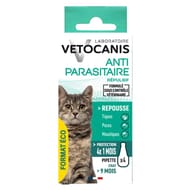 Vetocanis solution antiparasite pour chat 4 pipettes