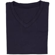 Tee shirt col v manches courtes coul basic homme MARINE L
