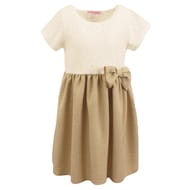 Robe manches courtes ECRU/BEIGE 6 ANS