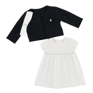 Ensemble robe 3 pièces MARINE/BLANC 24 MOIS
