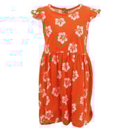 Robe manches courtes ORANGE 6 ANS
