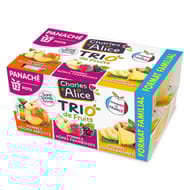 Charles & Alice trio de fruits sans sucre ajoutés 12x100g