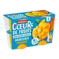 Andros coeur de fruits mangue sans sucres ajoutés 4x97g