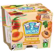 Les 2 vaches brassé bio panaché pêche abricot 8x115g