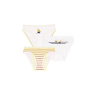 Lot de 3 culottes fantaisies fille - Iconique Petit Bateau JAUNE 6 ANS