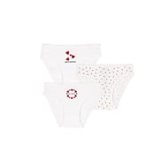 Lot de 3 culottes fille - Craquant Petit Bateau ECUME/CORRIDA/ECUME/MEDIEVAL 8 ANS