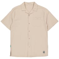 Chemise manches courtes seersucker BEIGE S