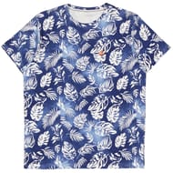 Tee shirt manches courtes aop feuilles MARINE AOP M