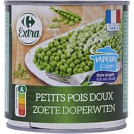 Carrefour extra petits pois doux 265g