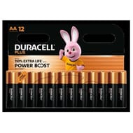Duracell piles alcalines plus AA LR6, 1,5V lot de 12 piles