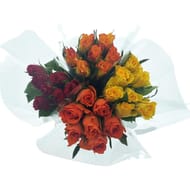 7 roses 40 cm ton chaud