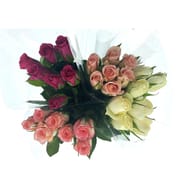 7 roses 40 cm ton froid