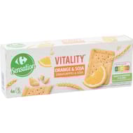 Carrefour sensation biscuits orange et soja - 200g