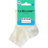 2 paires de socquettes fil d écosse cotes femme LE BOURGET BLANC 37/41