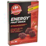 Carrefour sensation fruit snack strawberry 10x10 gr - 100 gr