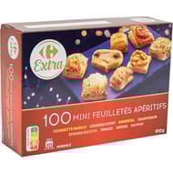 Carrefour extra festif 100 mini feuilletés apéritifs 910g