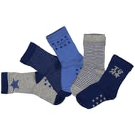 5 paires de mi chaussettes bébé MARINE/GRIS/BLEU 24\26