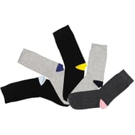 5 paires de mi chaussettes unies NOIR/GRIS 37\41