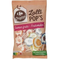 Carrefour original sucettes lollipop's saveur fruits - 180g