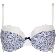 Soutien-gorge paddé mousse ligne Primevéres IMPRIME IVOIRE 100C