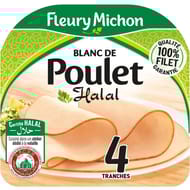 Fleury Michon blanc de poulet halal 4 tranches 160 g
