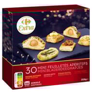 Carrefour extra 30 mini feuilletés apéritifs 359g