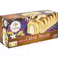 Carrefour extra buche glacée vanille crème brulée 504g