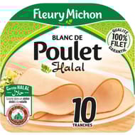 Fleury michon 10tr fines blanc de poulet halal 300g