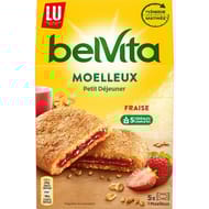 Lu belvita moelleux coeur gourmand fraise 250g
