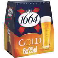 1664 gold bière blonde de caractère 6x25cl 6,1%vol