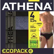 Lot de 4 slips basic coton homme Athena NOIR 2 T6