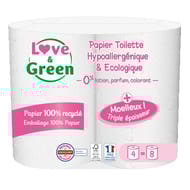 Love & green papier toilette recycle hypoallergenique et ecologique