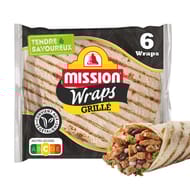 Mission wraps blé nature grillé x6-370g